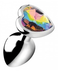 Rainbow Heart Butt Plug - Mittel